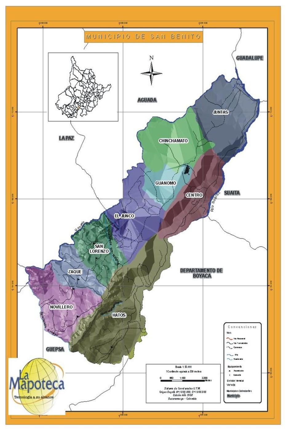 Atlas De Santander Municipios Provincias Y Veredas: San Benito, San Benito Abad, Colombia, Oracion San Benito Abad, La Cruz De San Benito