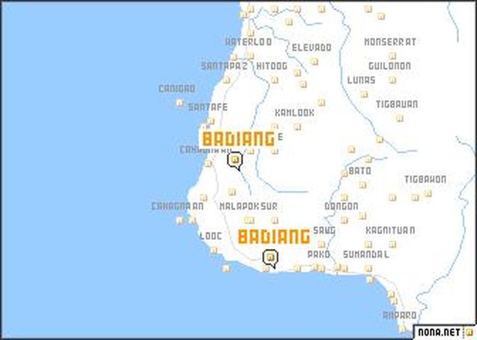 Badiang (Philippines) Map – Nona, Badiangan, Philippines, Pandayan  Festival, Cebu  Beaches