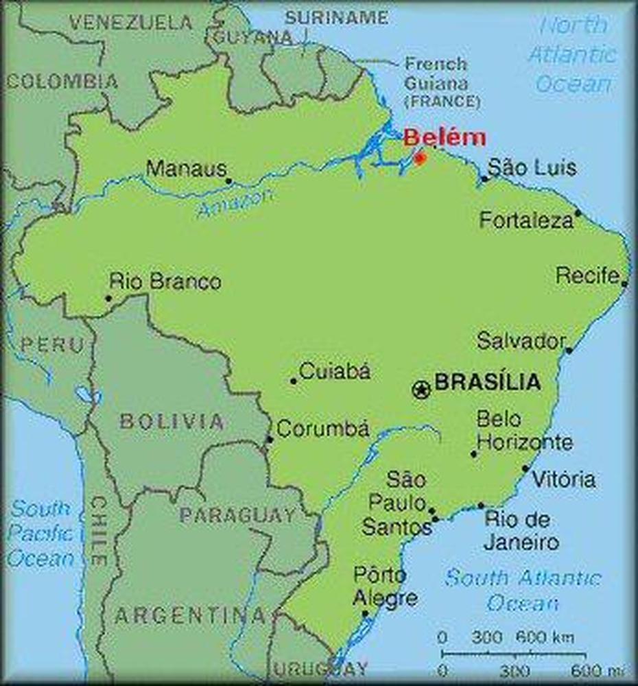 Belem Map, Belém, Brazil, Manaus, Fortaleza Brazil