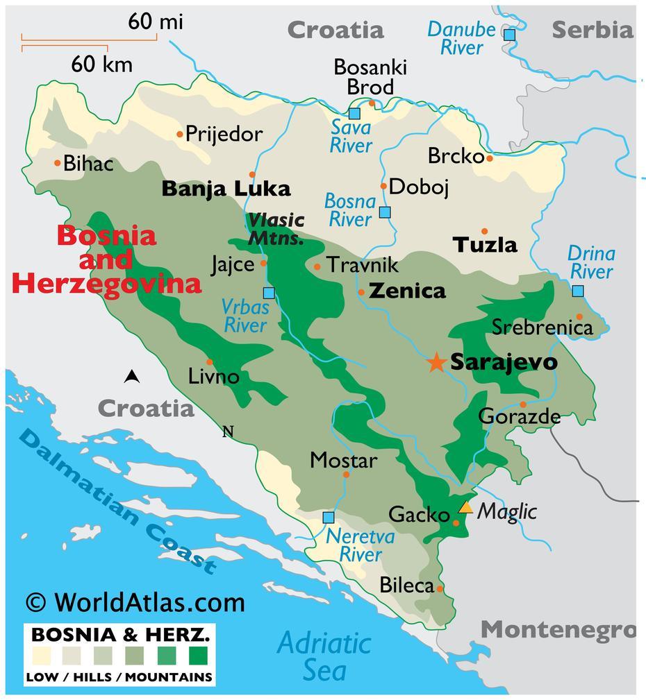 Bosnia And Herzegovina Maps & Facts – World Atlas, Čapljina, Bosnia And Herzegovina, Bosnia In, Herzegovina On