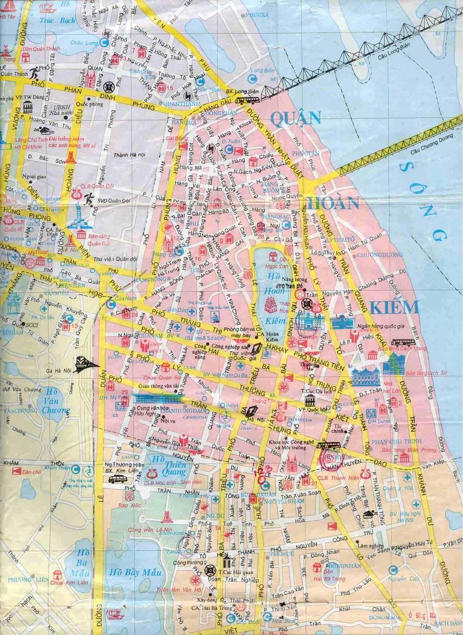 Hanoi Tourist Map Pdf, Hanoi, Vietnam, Detailed  Vietnam, Vietnam City