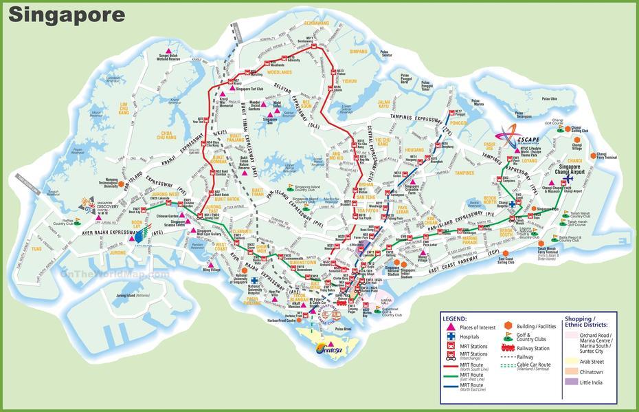 Large Transport Map Of Singapore, Singapore, Singapore, Woodlands Singapore, Old Singapore