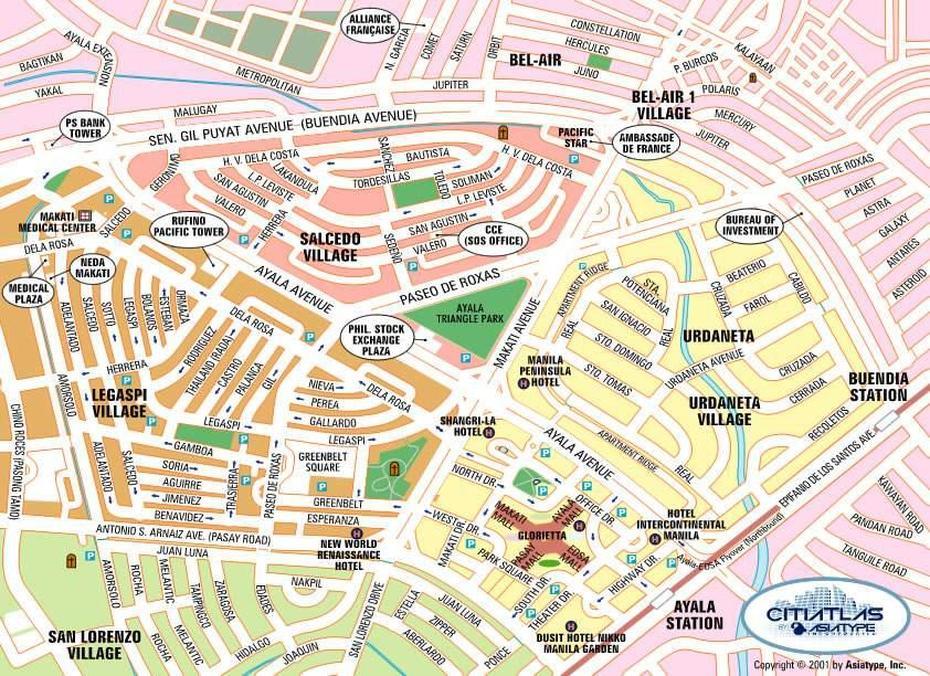 Makati Map, Makato, Philippines, Pasay City, Marikina  Philippines