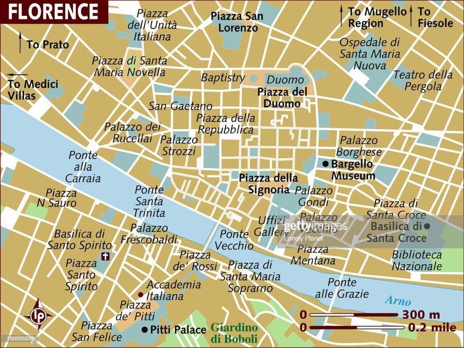 Map Of Florence Stock Illustration | Getty Images, Florence, Italy, Tourist  Florence Italy, Printable Street  Florence Italy