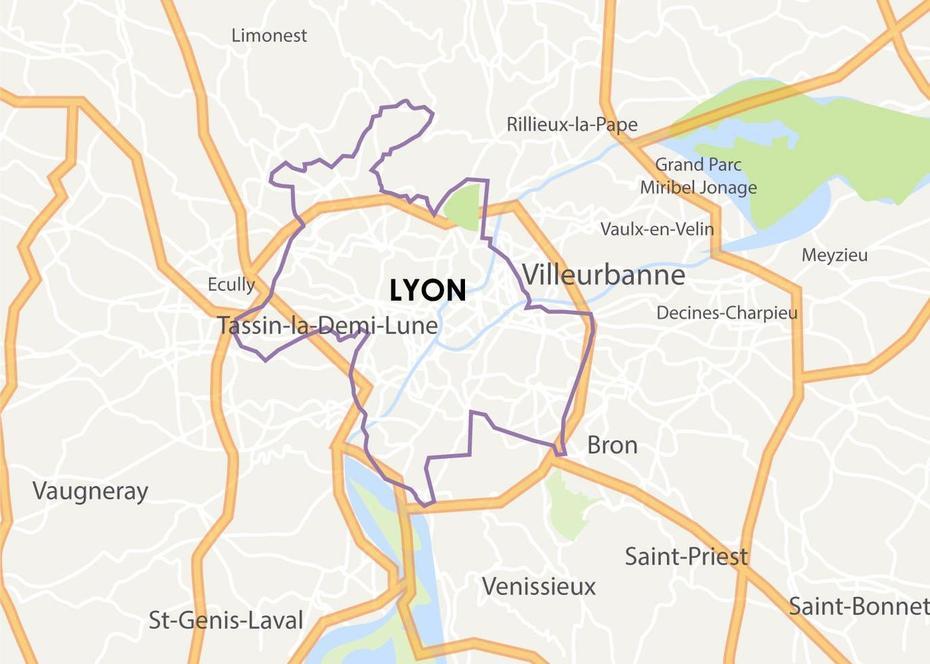 Map Of Lyon City 165899 Vector Art At Vecteezy, Lyon, France, Lyon Tram, Paris France On