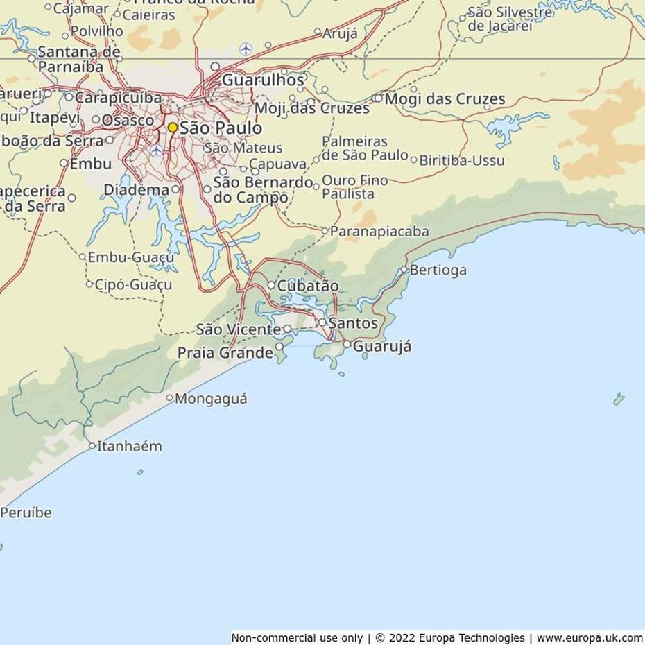 Map Of Santos, Brazil | Global 1000 Atlas, Santos, Brazil, A De Santos, Brazil Santos Basin