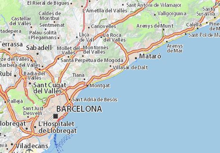 Mapa Premia De Mar | Mapa De Rios, Premiá De Mar, Spain, Pueblos Del Mar, Platja De Llevant