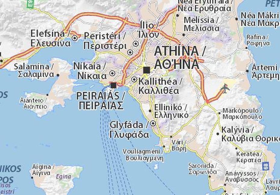 Michelin Alimos Map – Viamichelin, Álimos, Greece, Greece Faliro, Athens Aerial  View