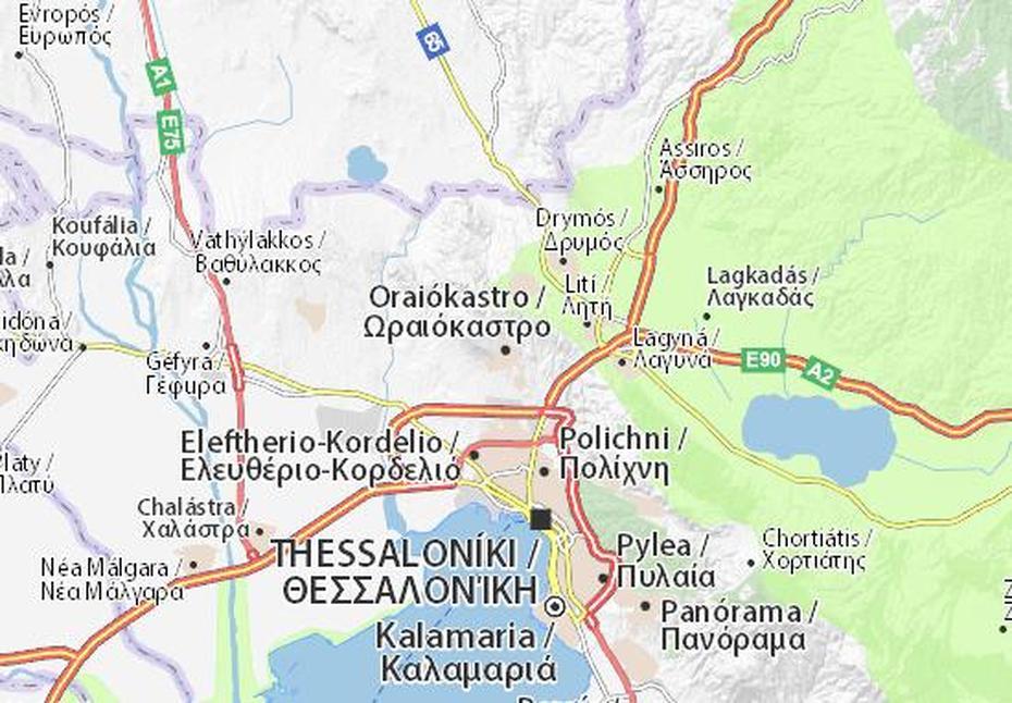 Michelin Oraiokastro Map – Viamichelin, Oraiókastro, Greece, Old Greece, Greece Seas