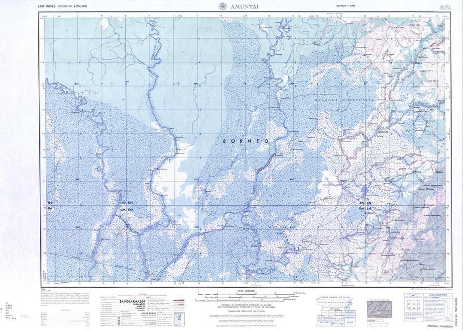 Takjub Indonesia: Peta Topografi Amuntai Skala 250K, Amuntai, Indonesia, Lambang Smkn 1 Amuntai, Pasar Itik Di Amuntai