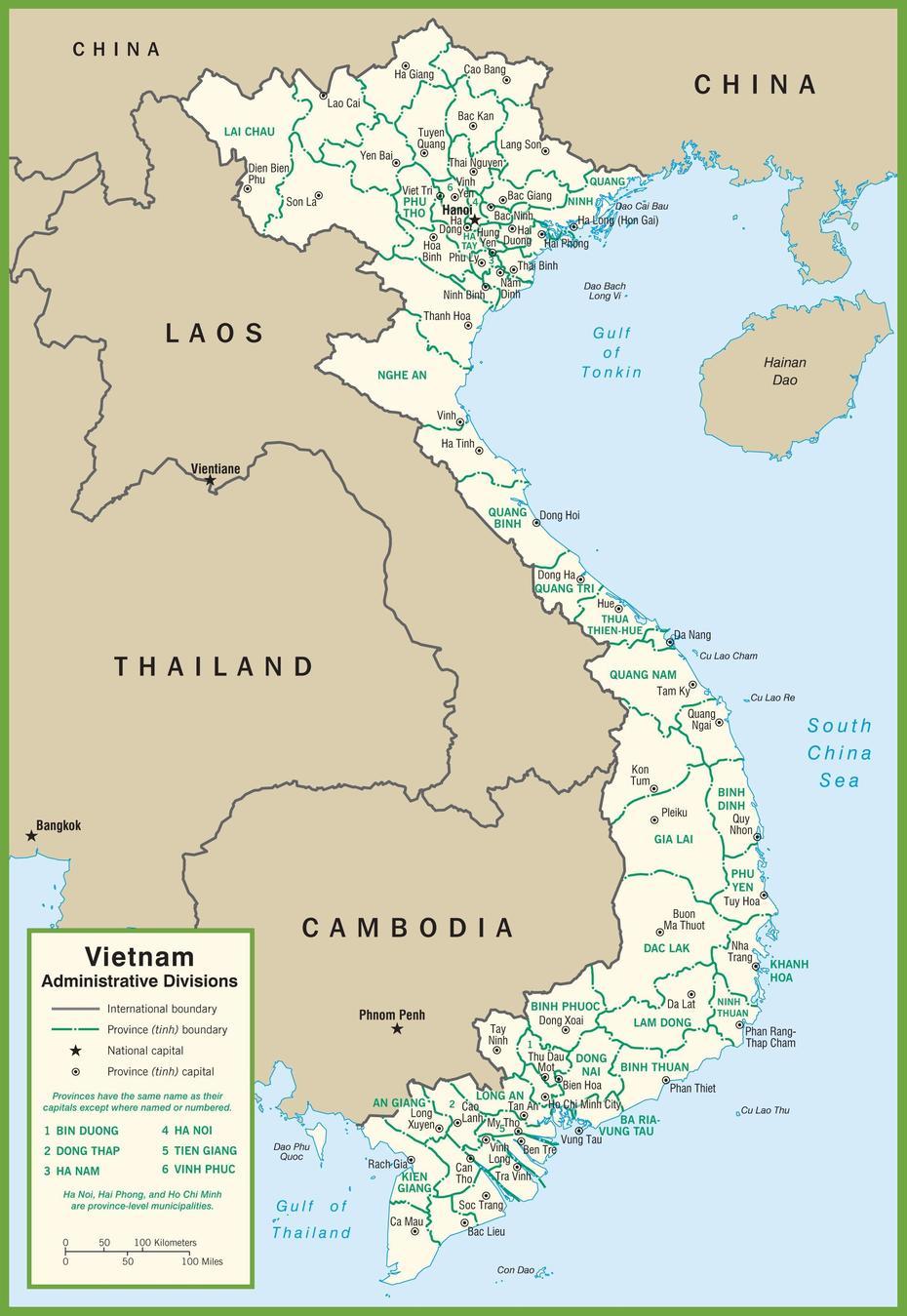 Vietnam Political Map, Thuận Tiến, Vietnam, Cau My Thuan  2, Bình Thuận