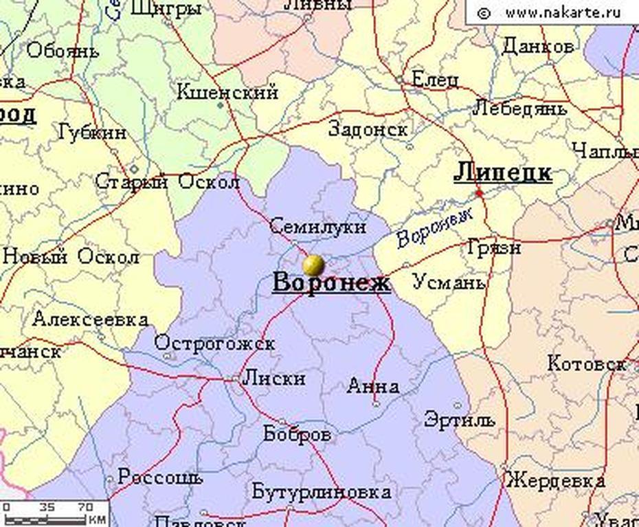 Voronezh Map, Voronezh, Russia, Crimea Russia, Kirov Russia