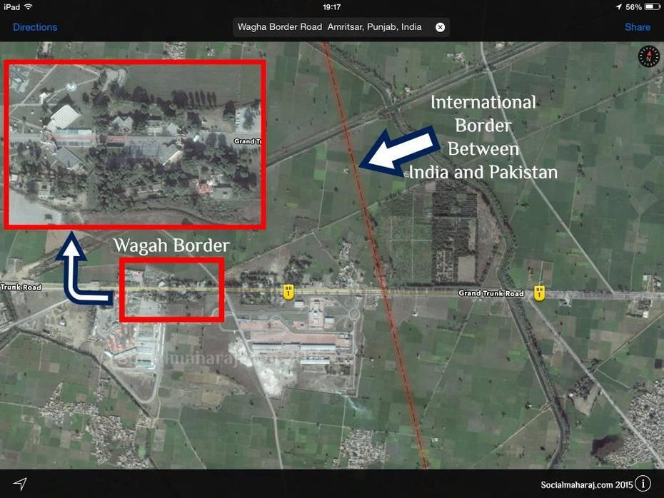 Apple Maps Show Wagah Border In Pakistan ! – Socialmaharaj, Wahga, Pakistan, Wagah Border India, Latest Wagah Border