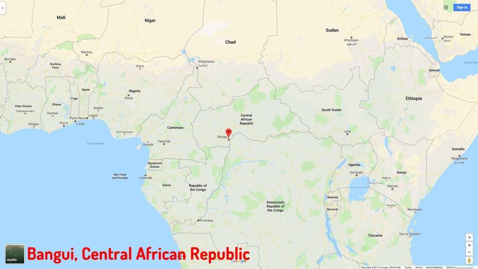 Bangui Map, Bangui, Central African Republic, Central African Republic Car, The Central African Republic