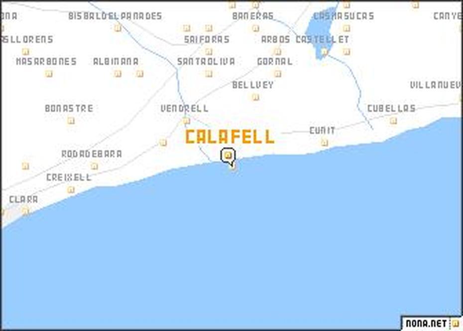 Calafell (Spain) Map – Nona, Calafell, Spain, Playa De Calafell, Playa  Miramar