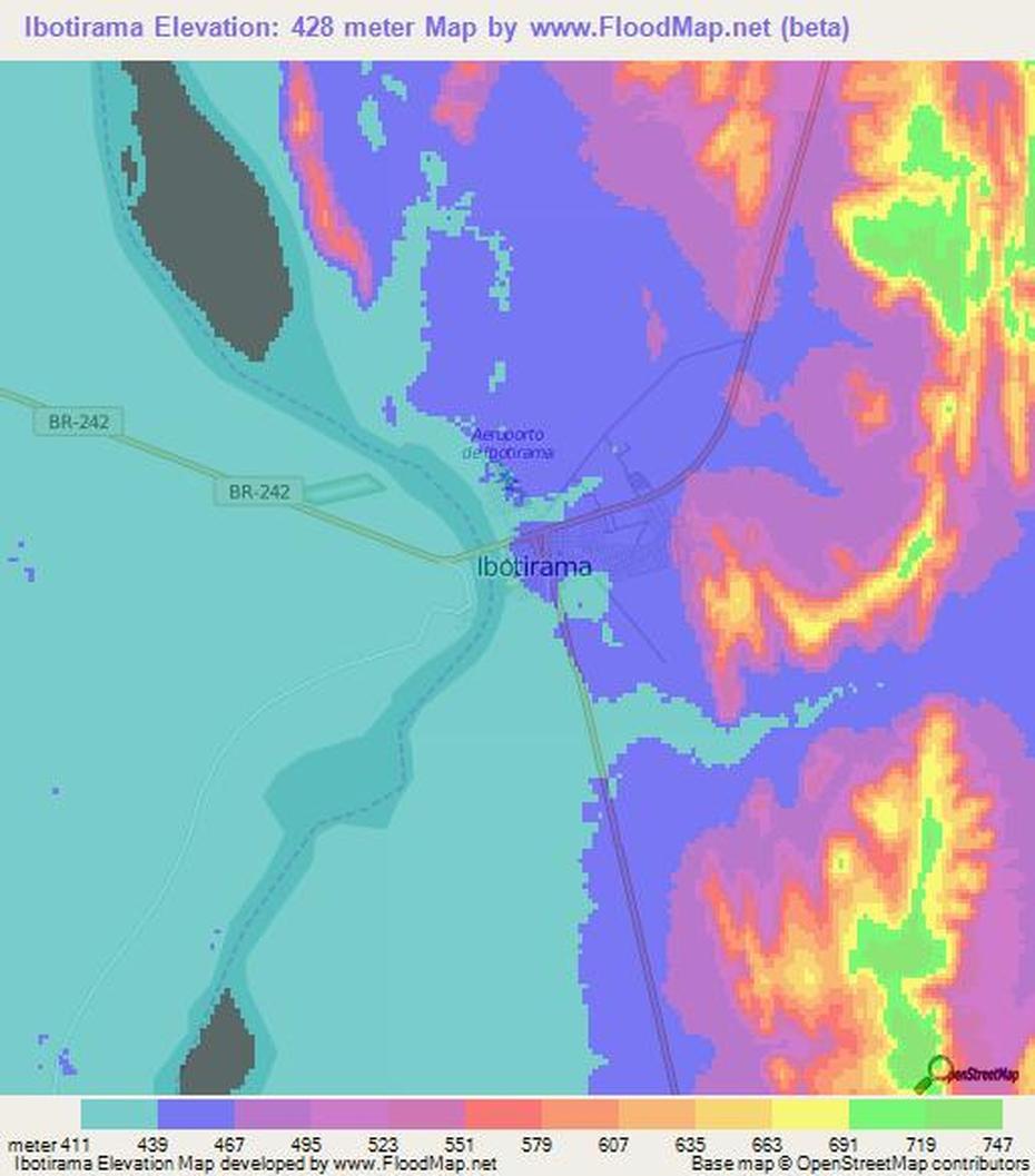 Detailed  Of Brazil, Brazil City, Topography, Ibotirama, Brazil