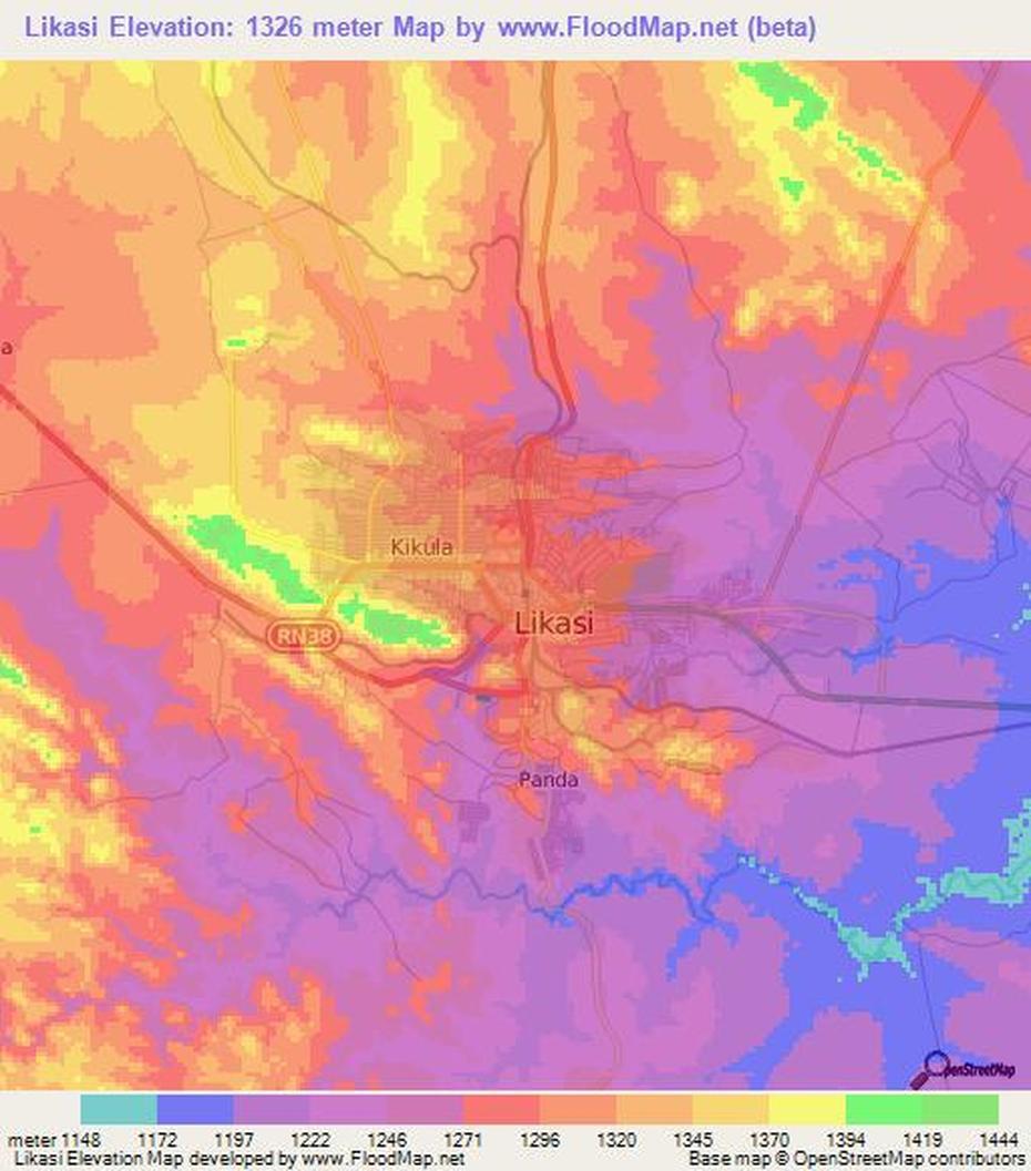 Elevation Of Likasi,Congo (Kinshasa) Elevation Map, Topography, Contour, Likasi, Congo (Kinshasa), Dr  Kongo, Drc Congo