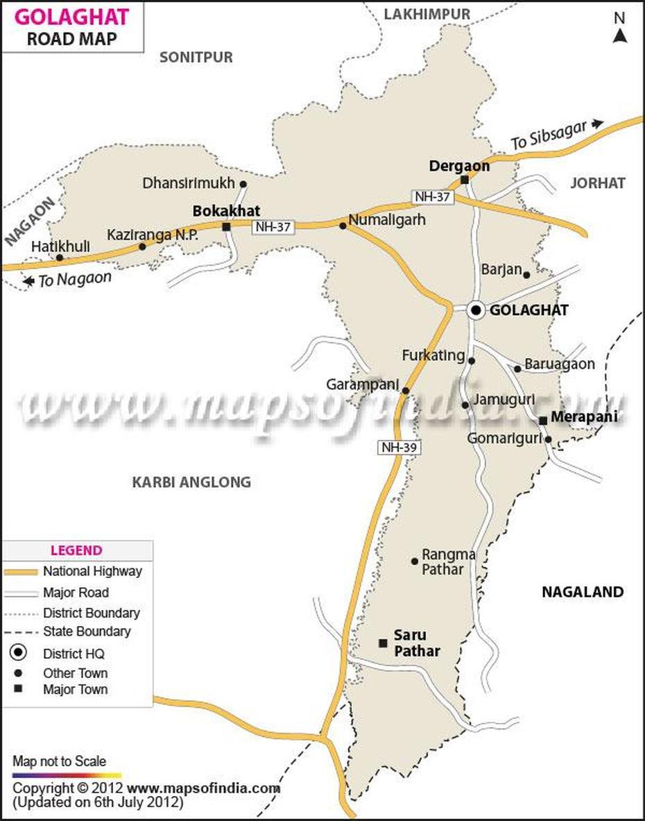 Golaghat Road Map, Golāghāt, India, 12V Led  Spotlight, Cordless  Spotlight