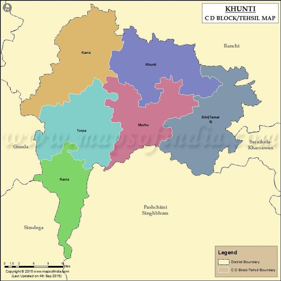 Khunti Tehsil Map, Khunti, India, Khunti, India