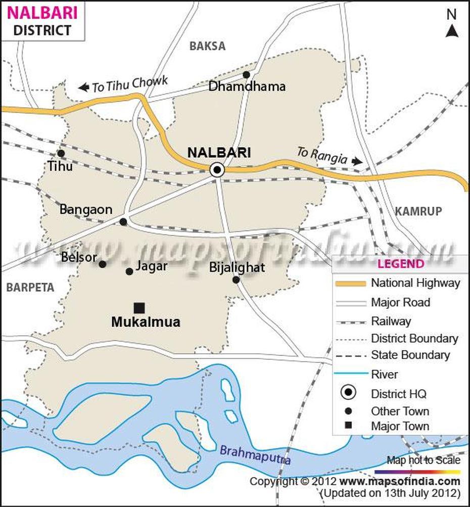 Nalbari District Map, Nalbāri, India, Sandali, Assam