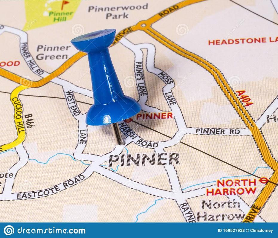 Pinner On A Uk Map Stock Photo. Image Of Britain, Point – 169527938, Pinner, United Kingdom, World Political  United Kingdom, United Kingdom  With Cities