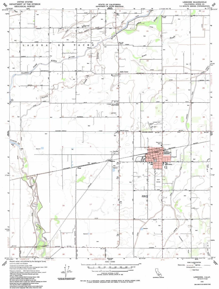 Street  Of Lemoore Ca, Lemoore Cali, Usgs, Lemoore, United States