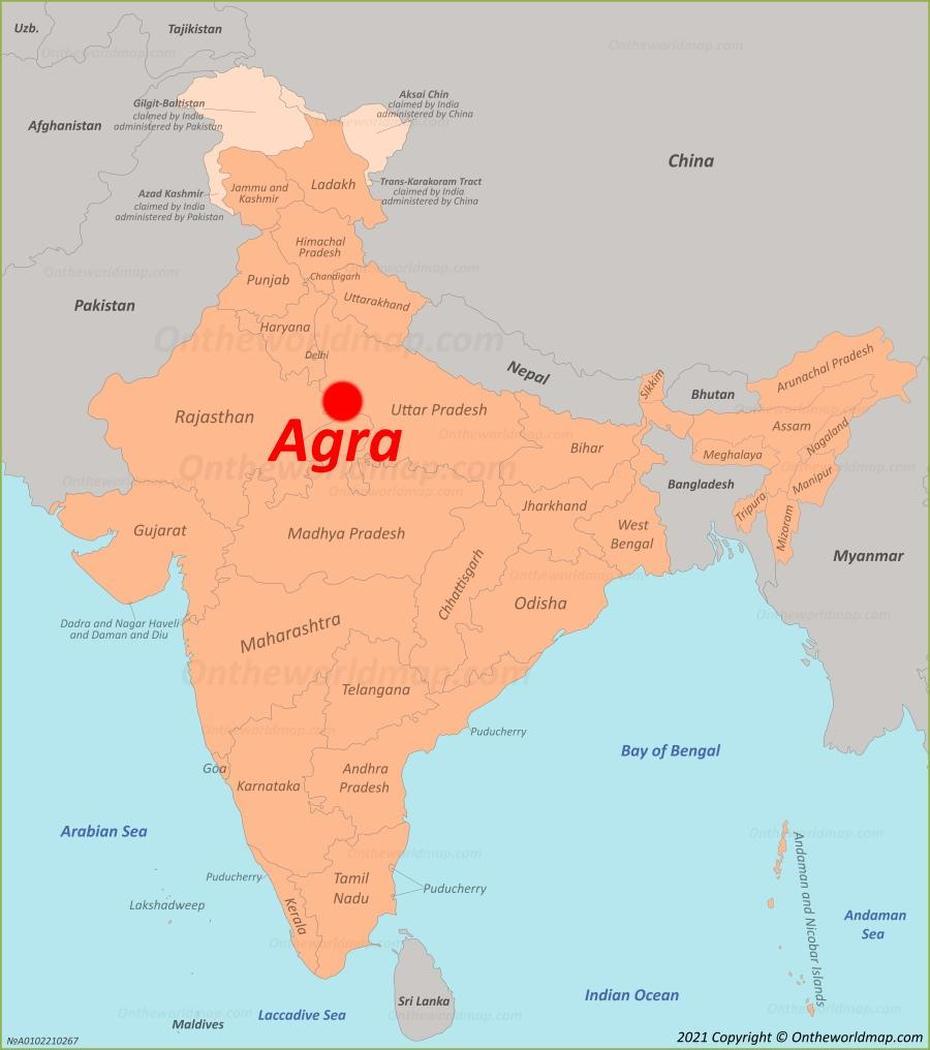 Agra Map | India | Maps Of Agra, Egra, India, Bota Bimore Dhe  Shtazore, Seat  Cordoba