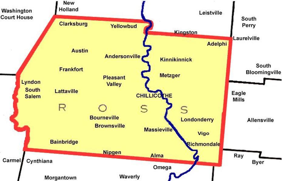 B”Ross Countys Boundaries”, Ross, United States, 50 United States, United States America  Usa