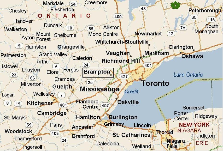 Brampton, Ontario Area Map & More, Brampton, Canada, Mississauga Canada, Brampton Transit