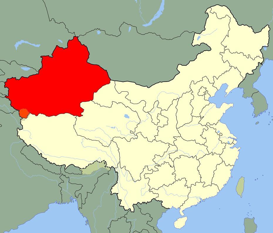 China Xinjiang Location Map  Mapsof, Xindi, China, Xindi Weapon, Star Trek Enterprise Xindi