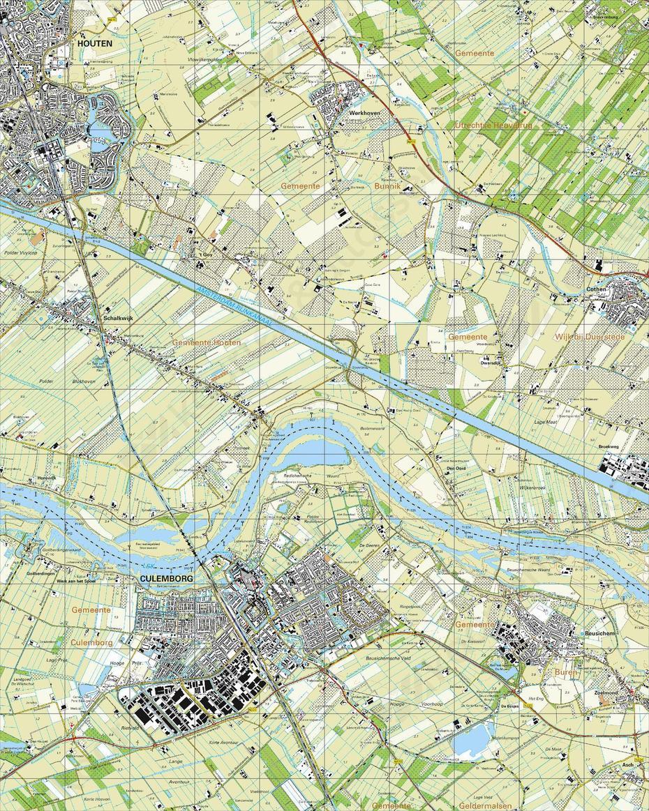 Culemborg, Netherlands, Topografische Kaart, Culemborg, Netherlands