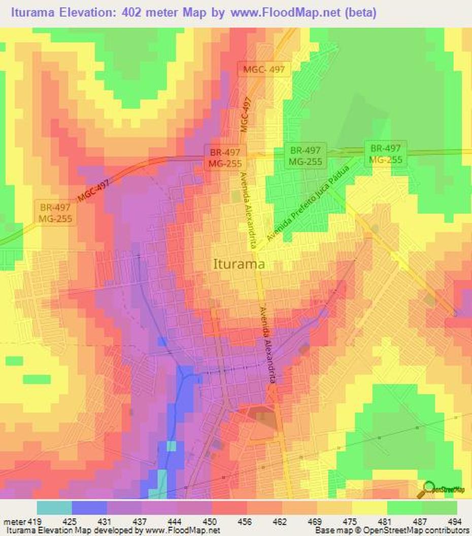 Detailed  Of Brazil, Brazil City, Topography, Iturama, Brazil