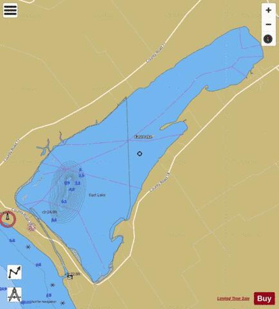 East Lake Fishing Map | Nautical Charts App, East Lake, United States, Eastern Us States, Southeastern United States