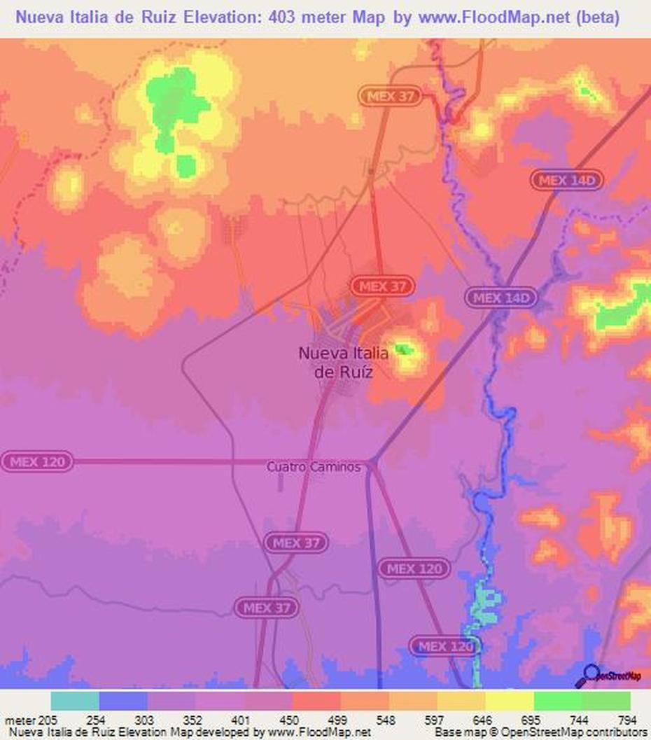 Elevation Of Nueva Italia De Ruiz,Mexico Elevation Map, Topography, Contour, Nueva Italia De Ruiz, Mexico, Apatzingan Michoacan Mexico, La Luz Michoacan Mexico