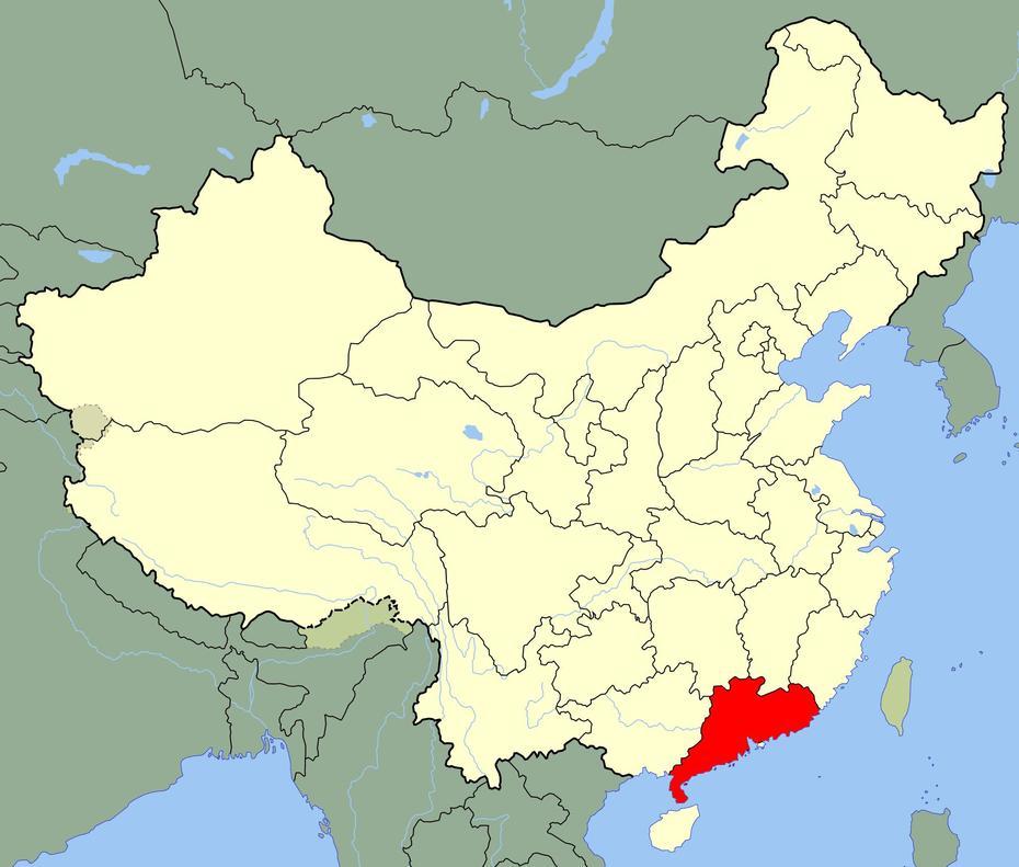 Guangdong China Map, Sihui, China, China Wall, China  Design