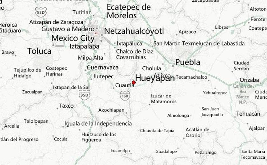 Guia Urbano De Hueyapan, Huitiupán, Mexico, Mexico  Vector, Mexico  With States