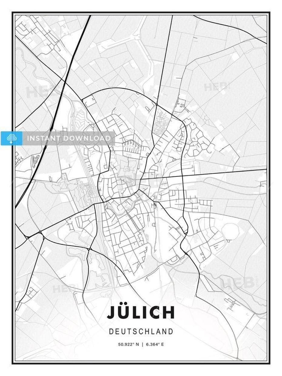 Julich / Julich, Germany, Modern Print Template In Various Formats …, Jülich, Germany, Leverkusen Germany, Germany Weather