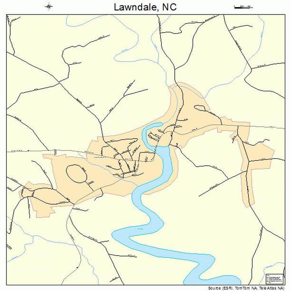 Lawndale North Carolina Street Map 3737260, Lawndale, United States, La Habra California, Lawndale North Carolina