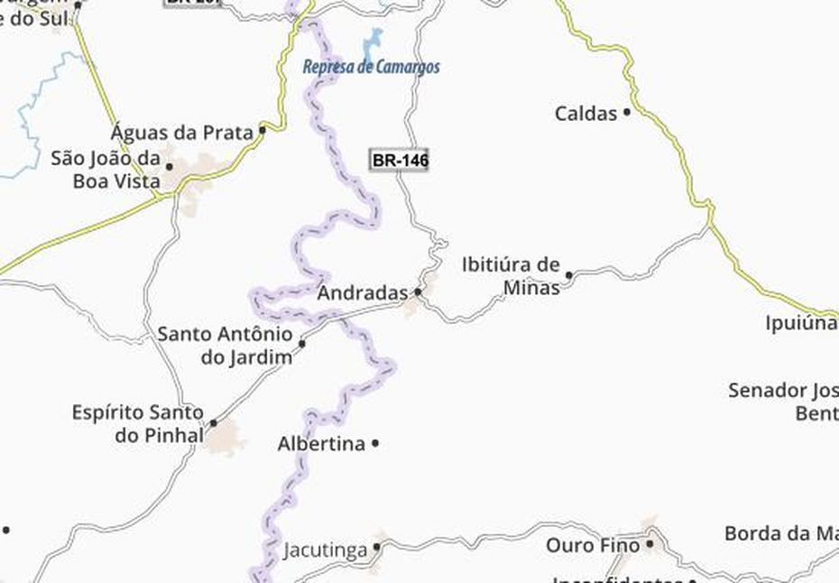 Michelin Andradas Map – Viamichelin, Andradas, Brazil, Andrada Wwe, Andrada Popa