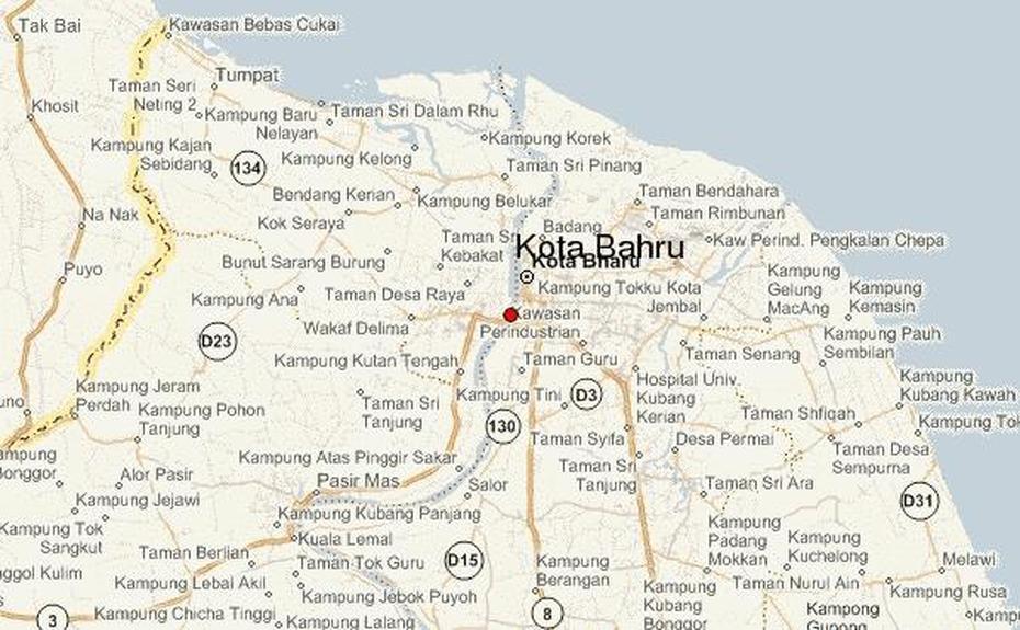 Peta Kota Bharu, Kota Bharu Kelantan, Location Guide, Kota Bharu, Malaysia