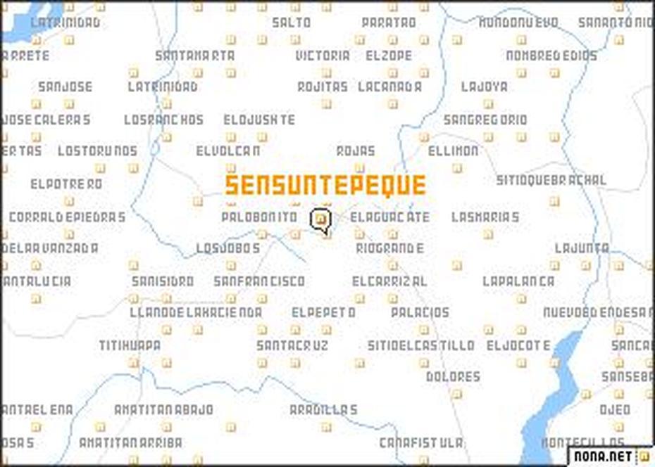 Sensuntepeque (El Salvador) Map – Nona, Sensuntepeque, El Salvador, Cascadas De El Salvador, Iglesias De El Salvador