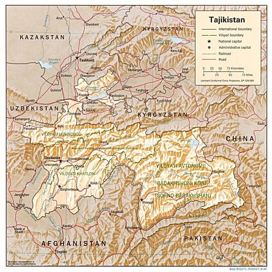 Tajikistan Maps – Perry-Castaneda Map Collection – Ut Library Online, Isfisor, Tajikistan, Tajikistan Physical, Tajikistan Capital