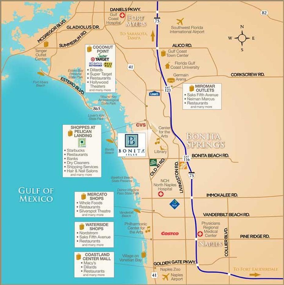 35 Bonita Springs Florida Map – Maps Database Source, Bonita Springs, United States, Trianon Bonita Bay Hotel, Bonita Beach Park