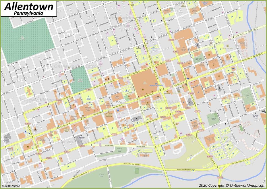 Allentown Downtown Map, Allentown, United States, City Of Allentown, Allentown Weather