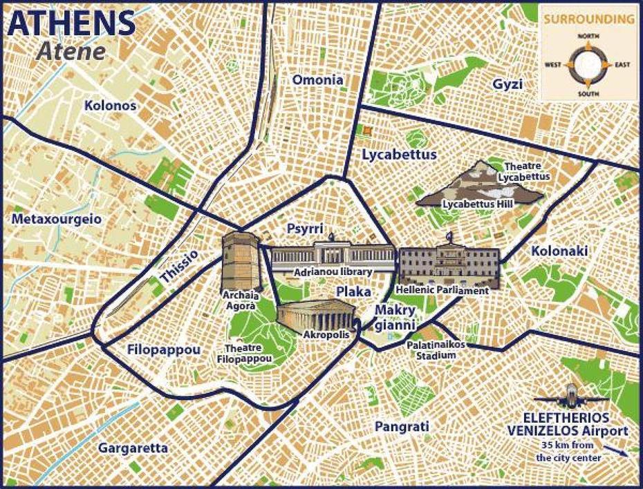 Athens Neighborhood Map – Athens Map Neighborhoods (Greece), Athens, Greece, Of Athens Greece In English, Athens Europe