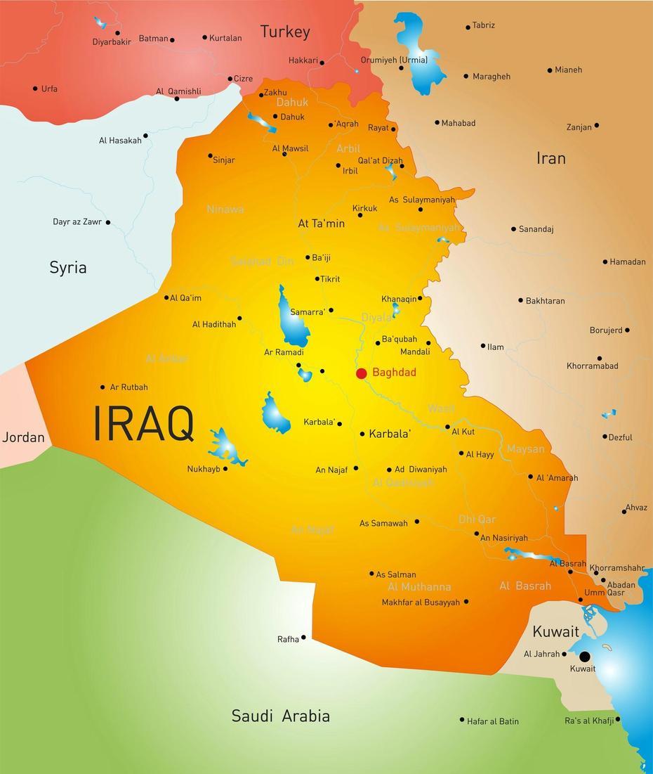 Cities Map Of Iraq – Orangesmile, Jalawlā’, Iraq, Iraq Governorates, Samarra Iraq