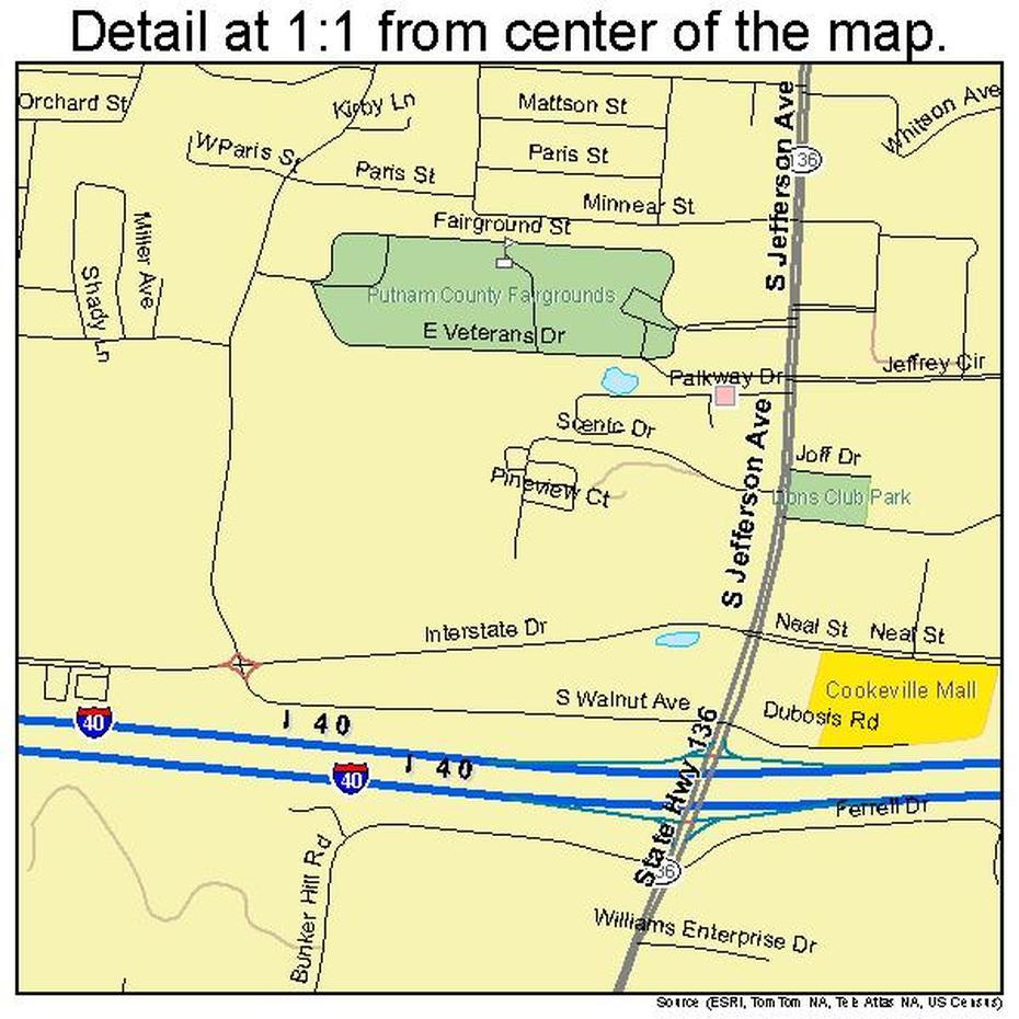 Cookeville Tennessee Street Map 4716920, Cookeville, United States, Jackson Tn, Tennessee  Crossville Tn