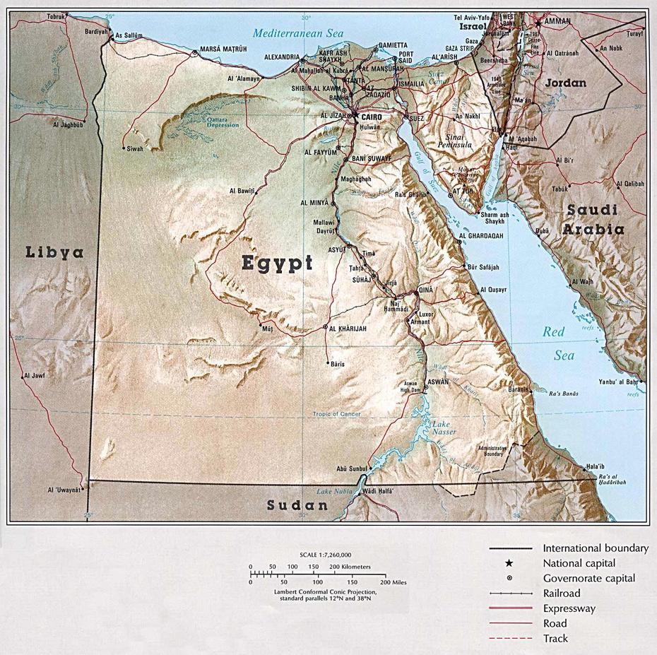 Egypt Maps | Printable Maps Of Egypt For Download, Al ‘Āshir Min Ramaḑān, Egypt, Al ‘Āshir Min Ramaḑān, Egypt