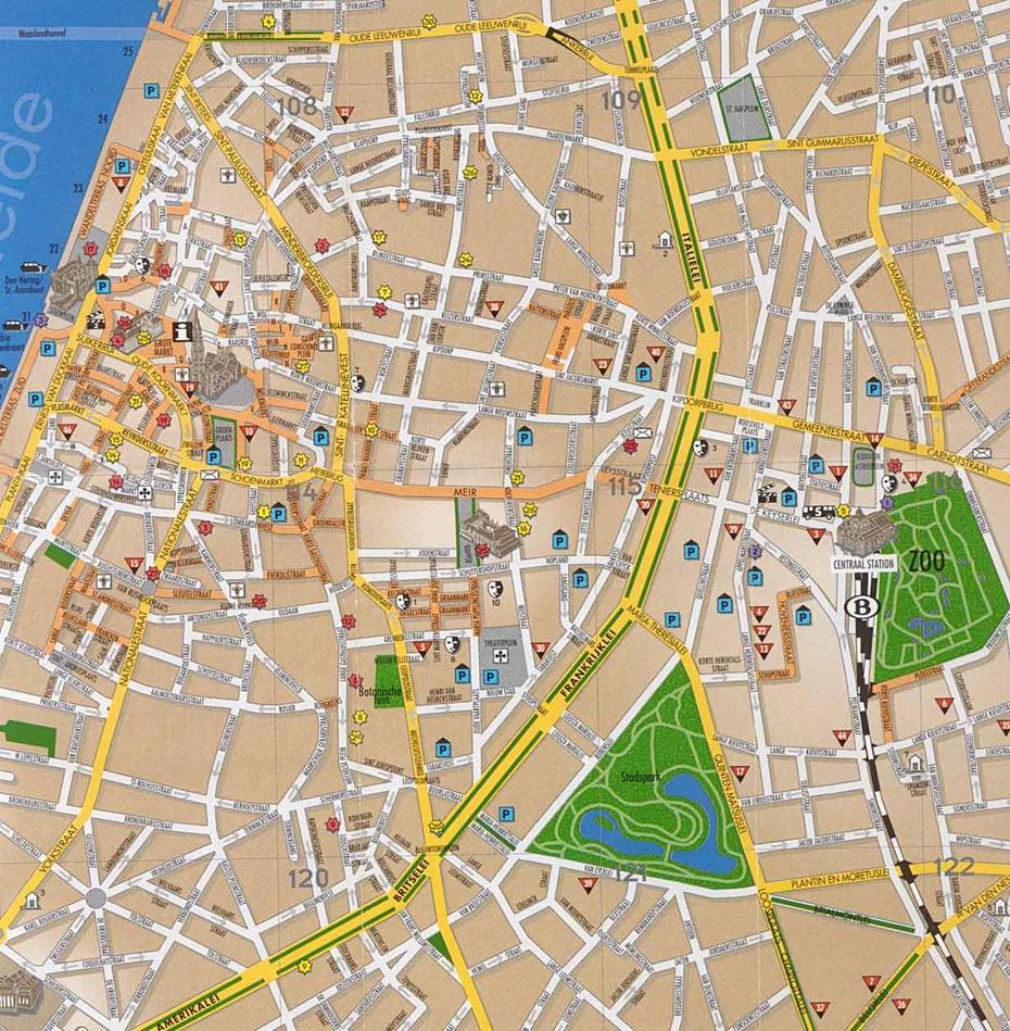 Map Of Antwerp, Belgium, Antwerp, Belgium, Belgium City, Antwerp City