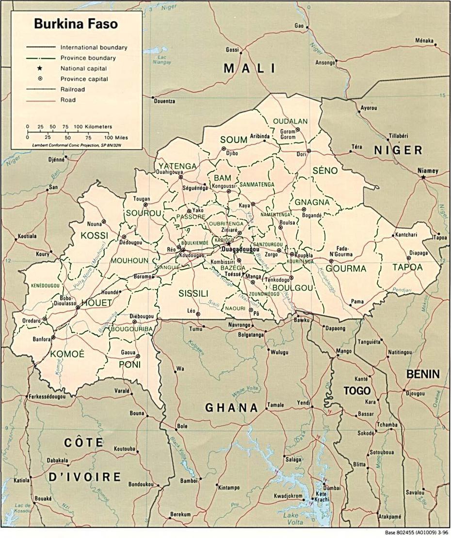 Map Of Burkina-Faso (Political Map) : Worldofmaps – Online Maps And …, Zorgo, Burkina Faso, Burkina Faso Geography, Le Burkina Faso